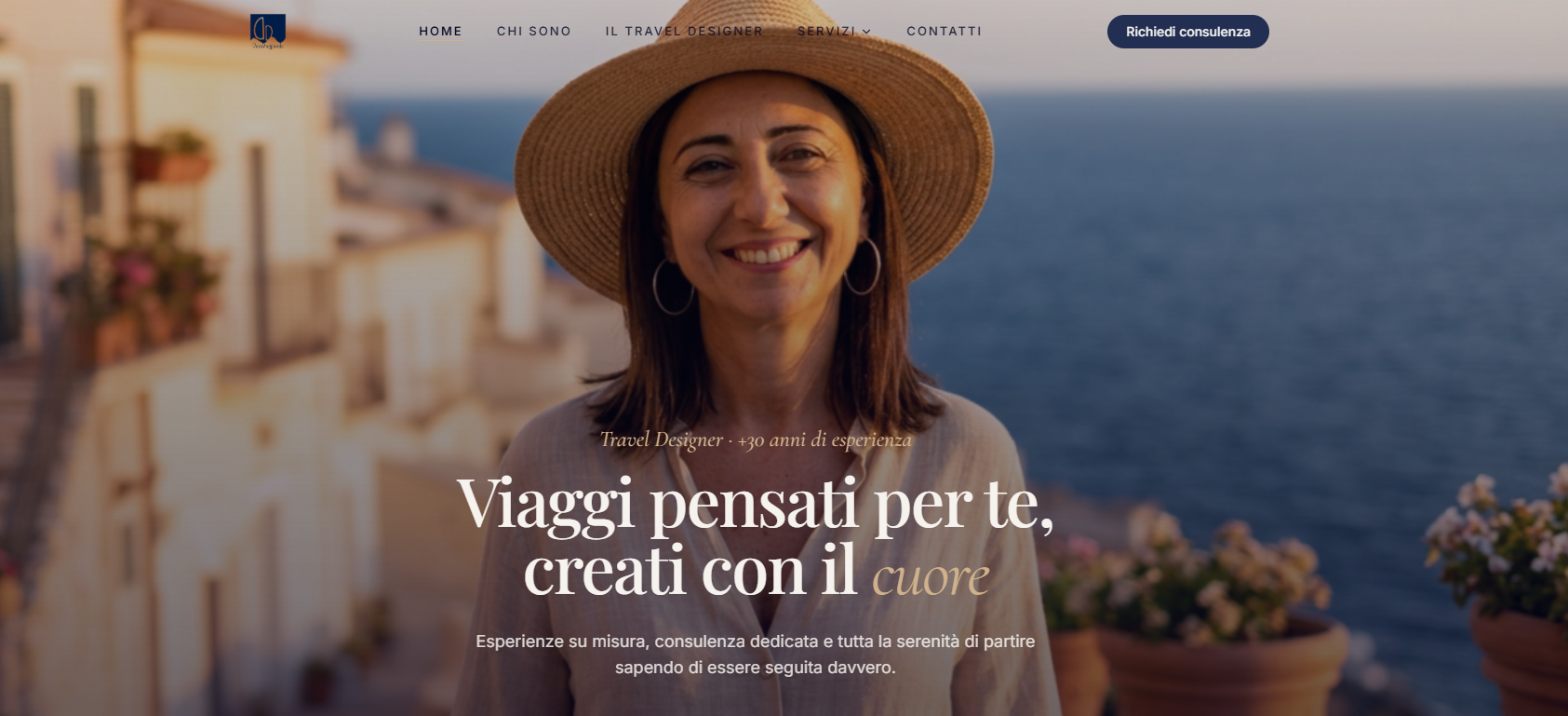 Preview del sito di Dona Viaggiando, travel designer